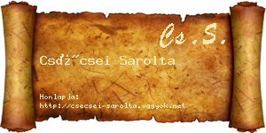Csécsei Sarolta névjegykártya