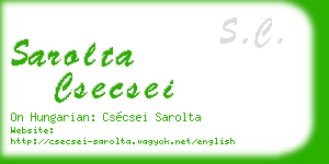 sarolta csecsei business card